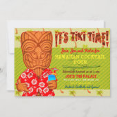 Het is Tiki Time Luau Cookout Party Kaart (Voorkant)