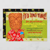 Het is Tiki Time Luau Cookout Party Kaart (Voorkant / Achterkant)
