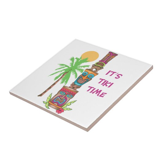 Het is Tiki Time Tegeltje (Zijkant)