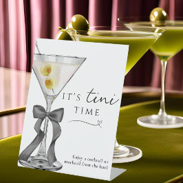 Het is Tini Tijd Dirty Martini Cocktail Bar Reclamebord Met Voetstuk