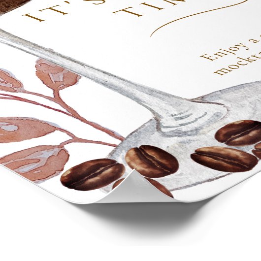 Het is tini tijd grappig espresso martini bar teke poster (Hoek)