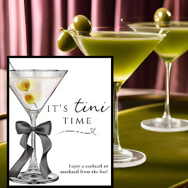 Het is Tini Tijd Grappig Vies Martini Bar Bord Poster