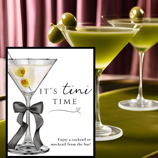 Het is Tini Tijd Grappig Vies Martini Bar Bord Poster