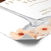 Het is Tini Time Floral Espresso Martini Bar Sign Poster (Hoek)