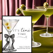 Het is Tini Time Funny Dirty Martini Bar Sign Poster