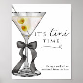 Het is Tini Time Funny Dirty Martini Bar Sign Poster (Voorkant)
