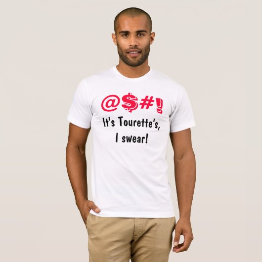 Het is Tourette's I Swear Funny Tshirts (Voorkant volledig)