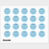 Het is Triplet Boys!, Gepersonaliseerde Triplet Ba Ronde Sticker (Vel)