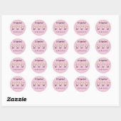Het is Triplet Girls!, Gepersonaliseerde Triplet B Ronde Sticker (Vel)