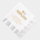 Het is Triplets Baby shower Mom-to-be Naam Folie Servetten (Rechts)