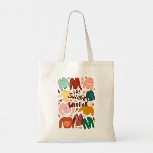 Het is trui weer Herfst herfst Schattige seizoensg Tote Bag (Achterkant)
