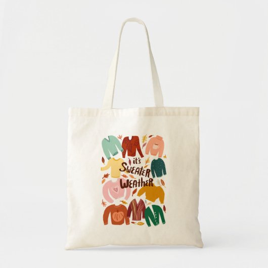 Het is trui weer Herfst herfst Schattige seizoensg Tote Bag (Voorkant)