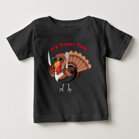 Het is Turkije Time Baby T-Shirt (Voorkant)