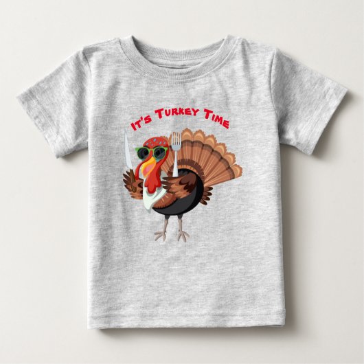 Het is Turkije Time Baby T-Shirt (Voorkant)