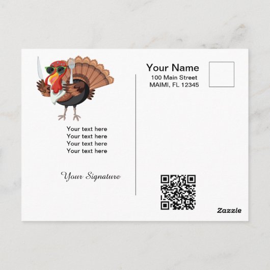 Het is Turkije Time Briefkaart (Achterkant)