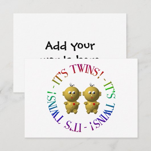 Het is tweeling! (Voorkant / Achterkant)