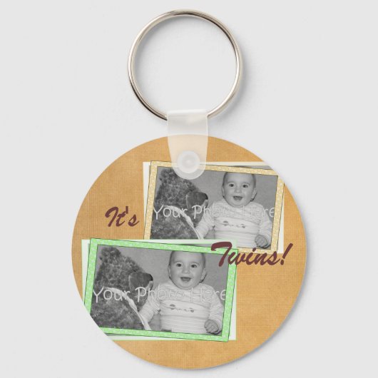 Het is tweeling! Button Sleutelhanger (Voorkant)