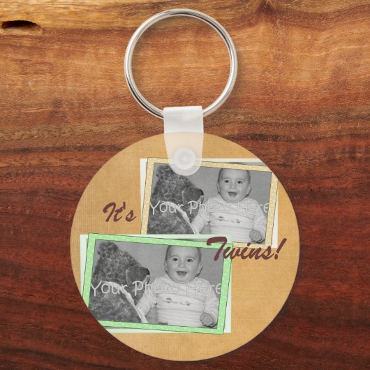 Het is tweeling! Button Sleutelhanger (Voorkant)