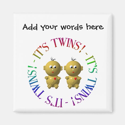 Het is tweeling! magneet (Voorkant)