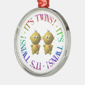 Het is tweeling! metalen ornament (Links)