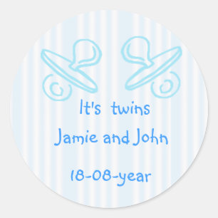 Het is tweelingpacifier ronde sticker