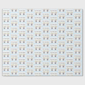 Het is twin boys cadeauverpakking, baby shower cad cadeaupapier (Vlak)