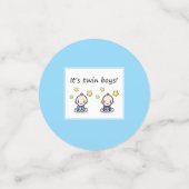 Het is Twin Boys, Gepersonaliseerd F. Baby Boy Twi Confetti (Kleine voorkant)