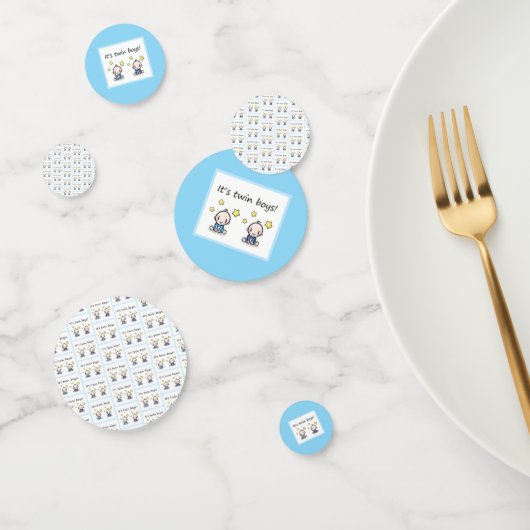Het is Twin Boys, Gepersonaliseerd F. Baby Boy Twi Confetti (Groep)