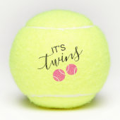 Het is Twin Girls Baby shower Gender onthulling Tennisballen (Voorkant)