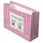 Het is Twin Girls Gift Wrap, Gepersonaliseerd voor Groot Cadeauzakje (Voorkant Gekanteld)