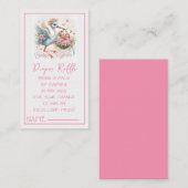 Het is Twin Girl's met Stork, Baby Girls en Flower Informatiekaartje (Voorkant / Achterkant)