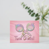 HET IS TWINE MEISJES BABY RAND BIJ SHARON SHARPE BRIEFKAART (Staand voorkant)