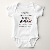 Het is Twins Baby Announcement Romper (Voorkant)