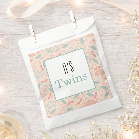 Het is Twins. Baby shower Party Favor Bag Bedankzakje (Geknipt)