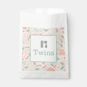 Het is Twins. Baby shower Party Favor Bag Bedankzakje (Voorkant)