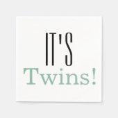 Het is Twins. Baby shower Party Paper Napkins Servet (Voorkant)