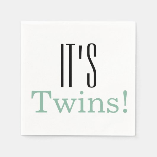 Het is Twins. Baby shower Party Paper Napkins Servet (Voorkant)
