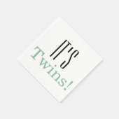 Het is Twins. Baby shower Party Paper Napkins Servet (Hoek)