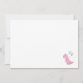 Het is Twins Boy and Girl Pink Dinosaur Baby showe Kaart (Achterkant)