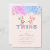Het is Twins Boy en Girl Twin Baby shower Kaart (Voorkant)