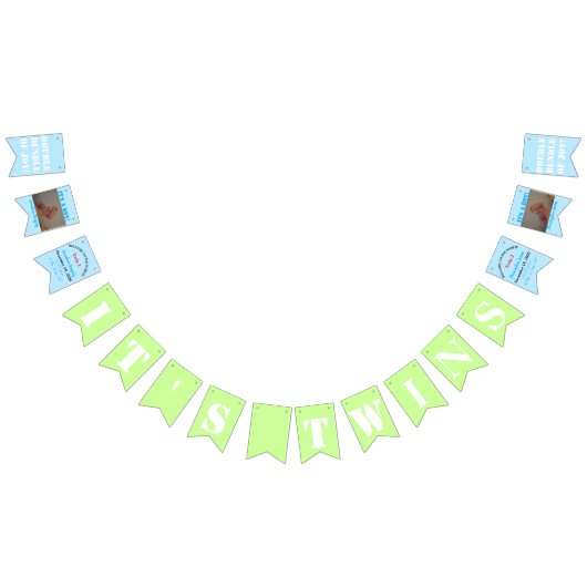 Het is Twins Boy's Bunting Banner (Alle)