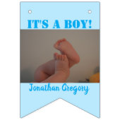 Het is Twins Boy's Bunting Banner (Tweede vlag)