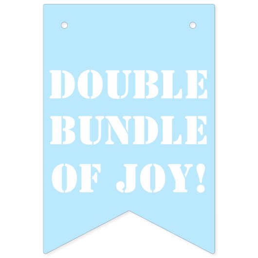 Het is Twins Boy's Bunting Banner (Eerste vlag)