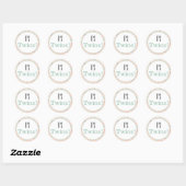 Het is Twins. Floral Baby shower Ronde Sticker (Vel)