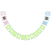 Het is Twins Girl Boy Bunting Banner (Alle)