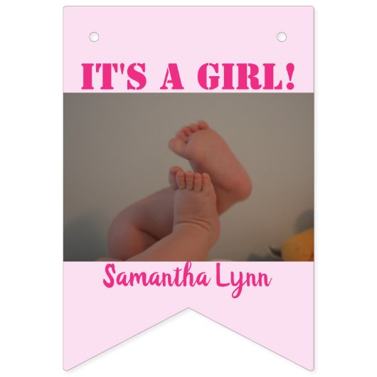 Het is Twins Girl Boy Bunting Banner (Tweede vlag)