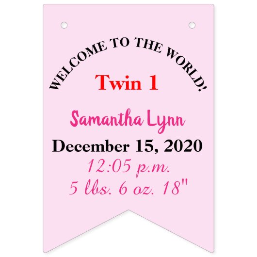 Het is Twins Girl's Banner (Derde vlag)