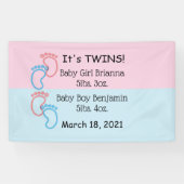 Het is Twins Indoor Baby Banner (Horizontaal)