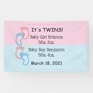 Het is Twins Indoor Baby Banner