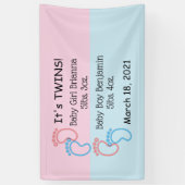 Het is Twins Indoor Baby Banner (Verticaal)